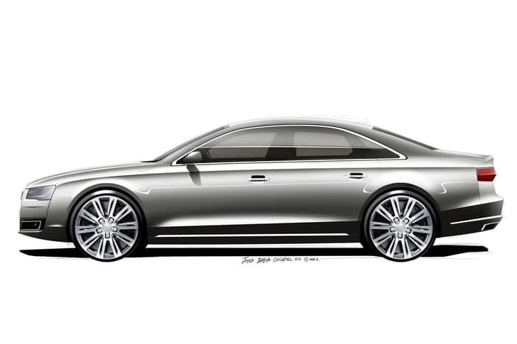 Audi A8 facelift sketches photo gallery